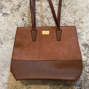 Kate Spade brown leader and suede purse